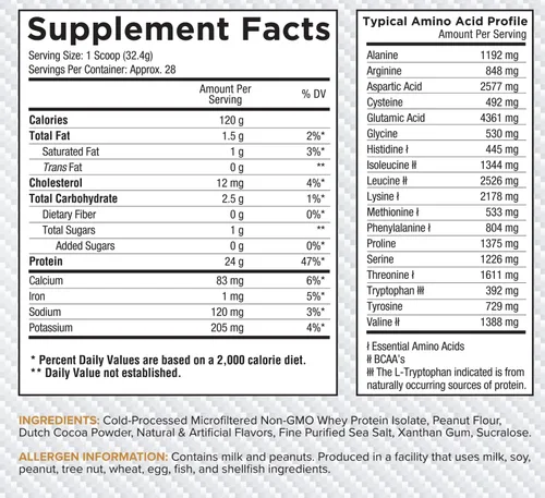 Miniatura 4 de Core Nutritionals ISO, 100% microfiltrado, cero rellenos artificiales, aislado de proteína de suero de leche de 0.88 onzas, 32 porciones