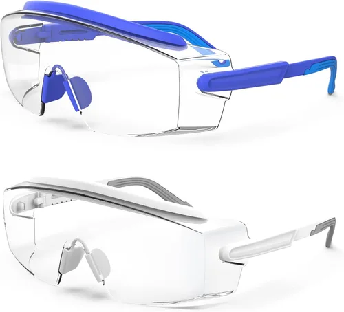 Miniatura 16 de Gafas de seguridad antivaho Gafas de seguridad sobre gafas protectoras con lentes antiarañazos ajustables Negro