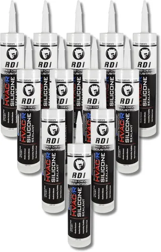 Miniatura 6 de Red Devil 089650 sellador de silicona para temperaturas extremas HVAC/R, 280 ml, aluminio, 1 paquete, fabricado en EE. UU