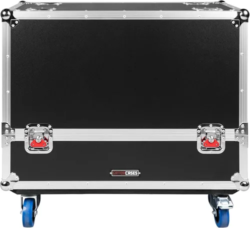 Miniatura 7 de Gator Cases G-TOUR Series ATA Style Road Case para (2) gabinetes de altavoces QSC K12 con almacenamiento de cables y ruedas resistentes de 4