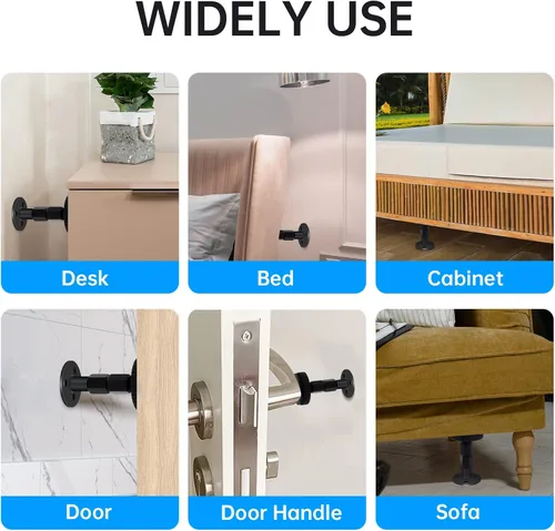Miniatura 5 de LveSunny 4 topes de cabecera para pared, tapones ajustables para cabecero, tapón de ruido de cama para cabecero, sofá, parachoques de pared de cama