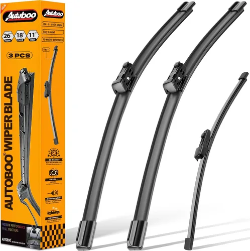 Miniatura 64 de AUTOBOO - Limpiaparabrisas de repuesto 26 + 20 pulgadas con limpiaparabrisas trasero de 12 pulgadas para BMW X3, X4, 2018, 2019, 2020, 2021, 2022