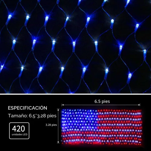 Miniatura 3 de Cortina de 300 luces LED, 9.8 x 9.8 pies, 8 modos de configuración, con certificado UL, tira de luces parpadeantes de enchufar para el hogar
