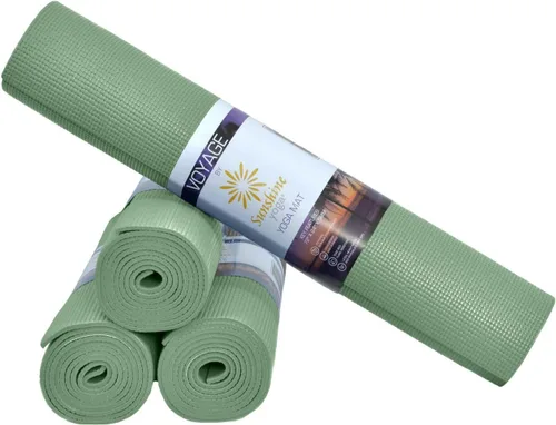 Miniatura 18 de Voyage - Tapete de yoga extra largo de 72 x 24 pulgadas, tapete de yoga extra largo de 0.197 in de grosor para escuelas, antideslizante, Negro