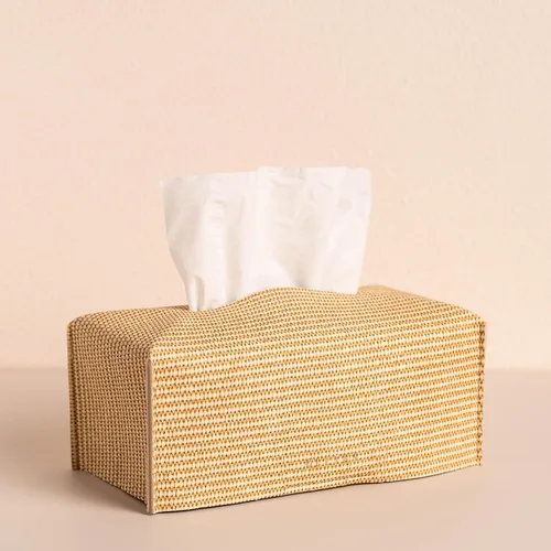 Miniatura 13 de OLETHA Funda para Caja de Pañuelos Rectangular Estética, Portador de Pañuelos de Caja Plana Mediana Rectangular, Negro