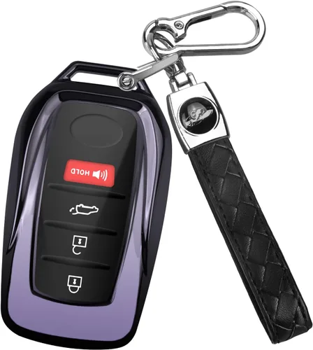 Miniatura 9 de QBUC Funda para llavero Toyota con llavero, compatible con Toyota Venza Corolla Cross Grand Highlander Tundra RAV4 Prime Prius Land Cruiser Sequoia
