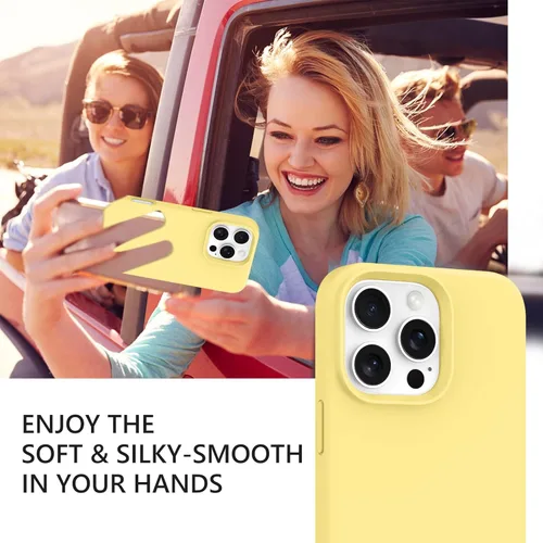 Miniatura 171 de GUAGUA Funda compatible con iPhone 17 Pro Max de 6.9 pulgadas, silicona líquida, goma de gel suave, delgada, forro de microfibra delgada