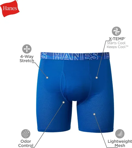 Miniatura 5 de Hanes X-Temp Calzoncillo tipo bóxer de malla de 4 vías elástica para hombre
