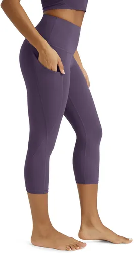 Miniatura 148 de ODODOS - Leggings capri de cintura alta para mujer con bolsillos, control de abdomen, no se transparentan, para entrenamiento atlético, running