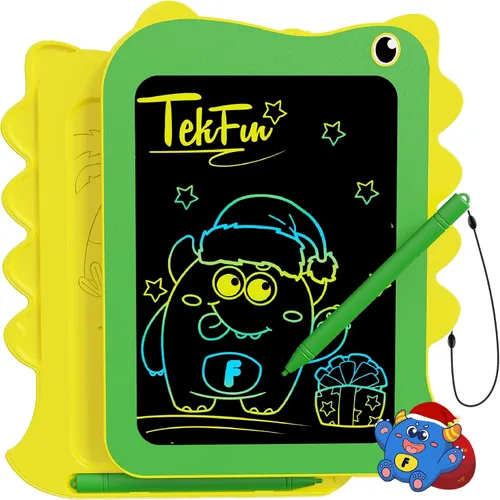 Miniatura 18 de TEKFUN Tableta de escritura LCD para niños, tablero de garabatos, juguetes de dinosaurio, juguetes esenciales de viaje para niños y niñas de 3, 4
