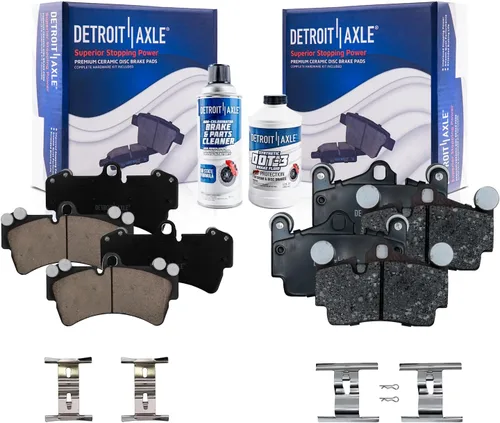 Miniatura 79 de Detroit Axle - Pastillas de freno de cerámica delanteras Reemplazo de pinza de freno derecha para Dodge Ram 1500 Dakota, Ram 1500 Classic - Juego