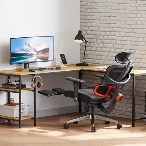 Miniatura 2 de Newtral Silla ergonómica de oficina con soporte lumbar completamente adaptable, función de inclinación de 136°, silla de escritorio para computadora