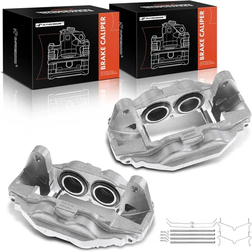 A-Premium Conjunto de pinza de freno de disco compatible con modelos seleccionados de Toyota, Sequoia 2008-2015, Tundra 2007-2015, lado delantero
