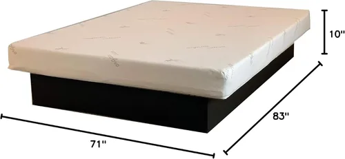 Miniatura 2 de Strobel Organic Hercules - Camas regulares o camas de agua con pedestal negro de 9 pulgadas con plataforma cubierta, tamaño California King