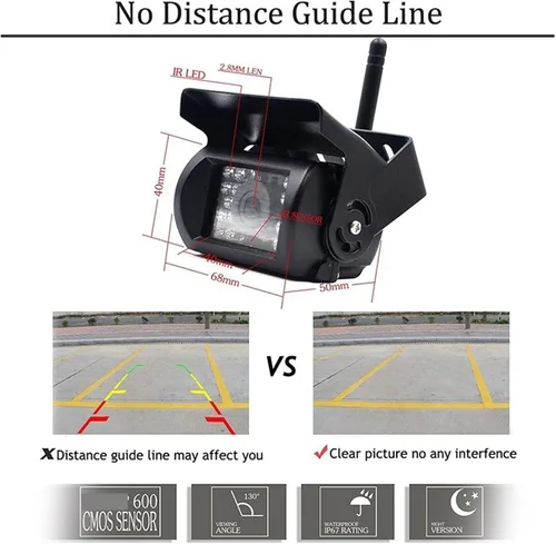 Miniatura 4 de Cámara de marcha atrás inalámbrica para vehículos, monitor LCD de 7 pulgadas para camiones, autobús, caravana, remolque, excavadora, monitor