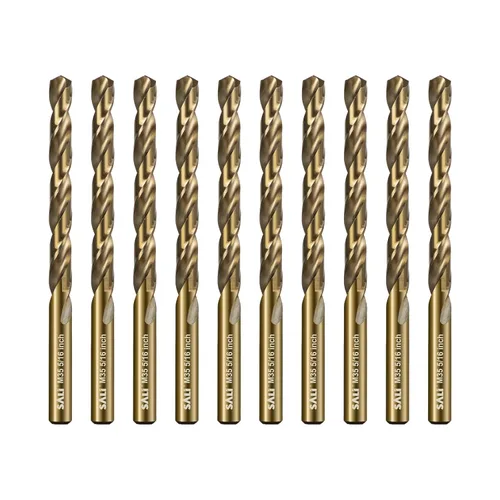 Miniatura 16 de SALI Juego de Brocas de Cobalto, 10 Piezas de 1/4" M35 de Acero de Alta Velocidad Longitud Jobber Kit de Brocas para Metal Endurecido, Acero