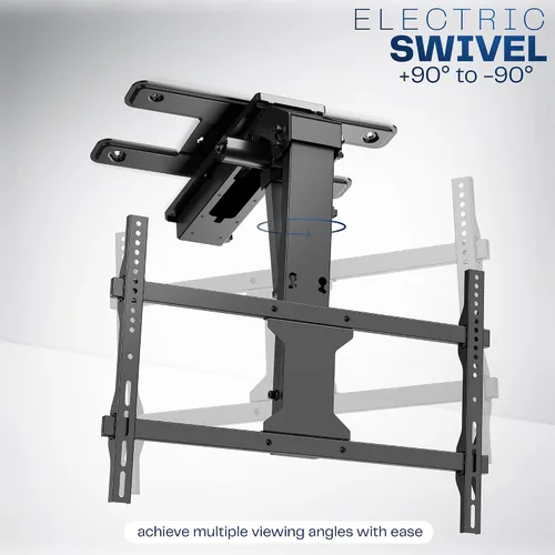 Miniatura 7 de VIVO Soporte eléctrico abatible y giratorio para TV de techo para pantallas de 37 a 70 pulgadas, soporte VESA de techo plano motorizado grande