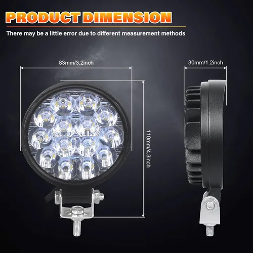 Miniatura 2 de Willpower 4 unidades de 4 pulgadas 3.9 in 42W mini luz de trabajo LED ultra fina haz de luz LED Pods luces de conducción 12V 24V Offroad Lámparas