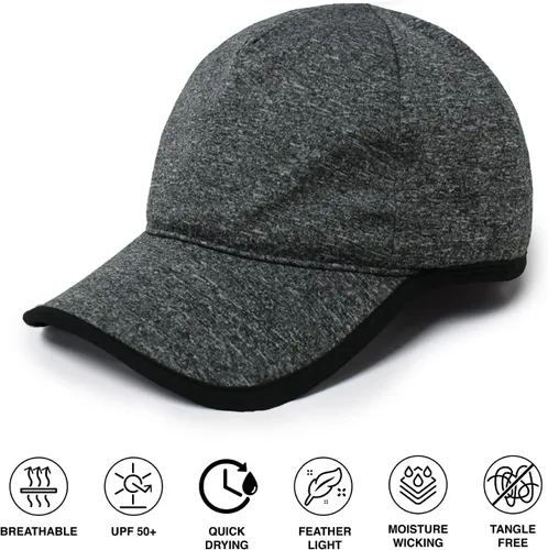 Miniatura 4 de Ponyflo Sombrero de cola de caballo activo - Gorras de cola de caballo para mujer, diseñadas para cabello rizado