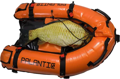 Miniatura 7 de Palantic Barco flotante inflable para pasarela de buceo con bandera de buceo y bomba de aire, naranja