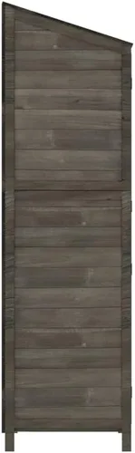 Miniatura 5 de Cobertizo de almacenamiento de madera para jardín, gabinete de almacenamiento al aire libre, cobertizo de herramientas de madera de jardín, Antracita