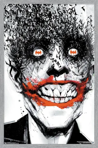 Miniatura 15 de Trends International DC Comics - Póster de pared de The Joker - Murciélagos, 14.725 x 22.375 pulgadas, versión enmarcada de madera de granero