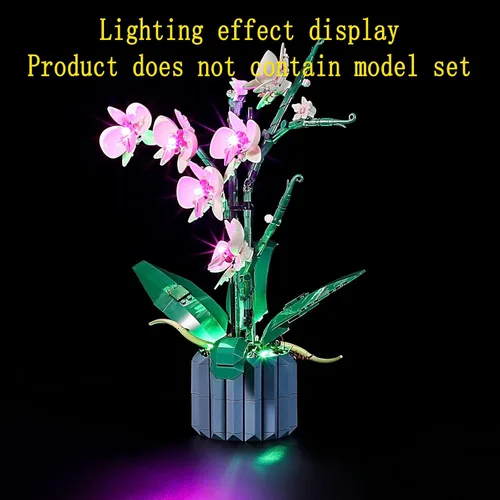 Miniatura 5 de GEAMENT - Kit de luces LED compatible con LEGO Orquídea, juego de iluminación para el modelo de construcción Creator 10311