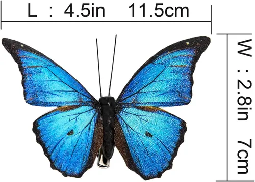 Miniatura 2 de Juego de 12 mariposas decorativas de mariposa para manualidades, arreglos de centros florales para mesa de mariposas, decoraciones de día festivo Un