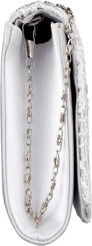 Miniatura 7 de Bolsos de mano para mujer, bolso de mano floral de encaje para boda, bolso de noche