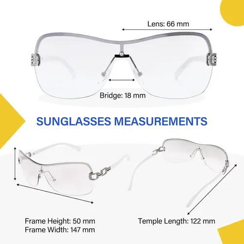 Miniatura 6 de OPTOFENDY Y2K - Lentes de sol para mujeres y hombres, lentes de sol de moda para hombres