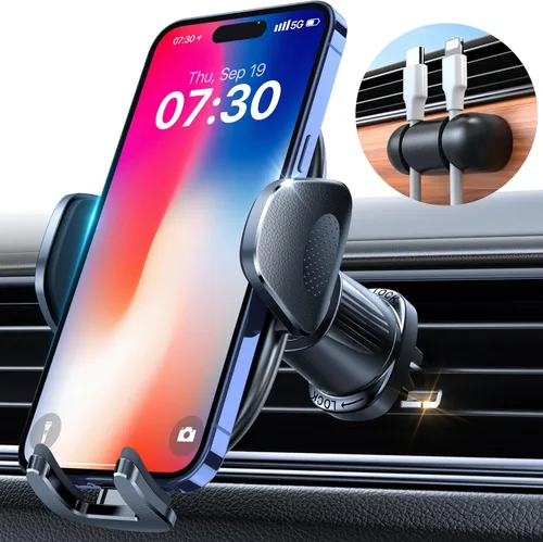 Miniatura 9 de YRU Phone Holders for Your Car [2026 Upgraded Military Metal Hook], Cellphone Holder Car[No Fear of Bumps] Vent Phone Mount Truck Compatible with