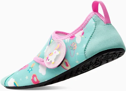 Miniatura 4 de Scurtain - Zapatos acuáticos para niños, calcetines acuáticos de secado rápido con sensación de pies descalzos para niños, niñas y bebés con suela