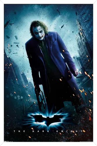 Miniatura 8 de Trends International DC Comics Movie - The Dark Knight - The Joker - Póster de pared de una hoja, 14.725 x 22.375 pulgadas, versión premium sin marco