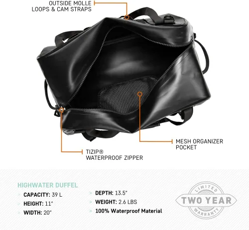 Miniatura 4 de BOTE Highwater - Bolsa de lona impermeable sumergible tamaño de equipaje de mano con capacidad de 39 litros Seafoam