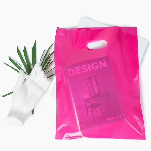 Miniatura 6 de Choice Marts 100 bolsas rosadas para pequeñas empresas de 2 mil, 12 x 15 pulgadas, bolsas de compras al por menor de color rosa brillante con asas