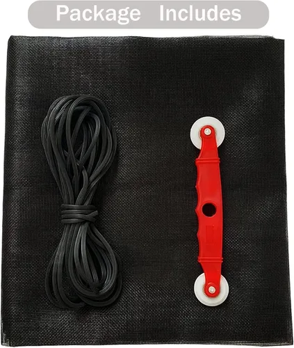 Miniatura 7 de Kit de Reemplazo de Malla para Ventana, Malla de Fibra de Vidrio de 48'' x 99'' con Herramienta Enrolladora y Cordón Retenedor de Malla, Malla