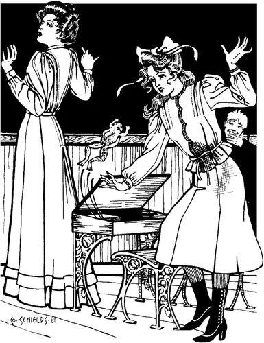 Folkwear Schoolmistress' Shirtwaist & Skirt #216 Schoolmarm's Blusa Camisa Siete Gore Falda 1800's Reproducción Patrón de costura (patrón solamente)