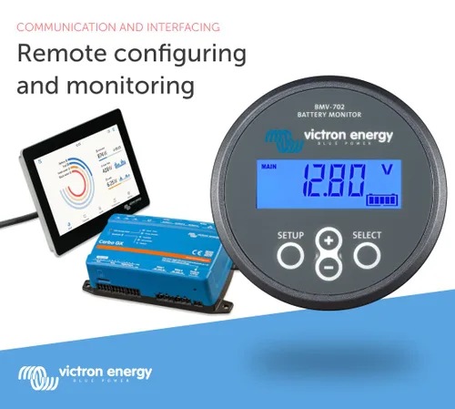 Miniatura 3 de Victron Energy BMV-700 Monitor de batería con derivación y pantalla - 6.5-95 VDC - Gris