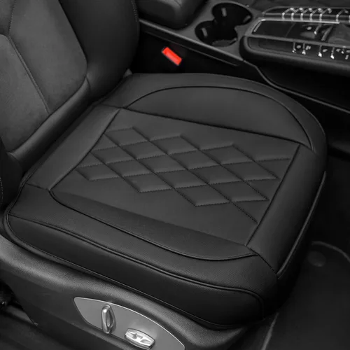 Miniatura 11 de JOJOBAY Funda de Cuero para Asiento de Automóvil, Fundas de Asiento Inferior para Automóviles, Protector de Asiento Delantero (Inferior), Apto