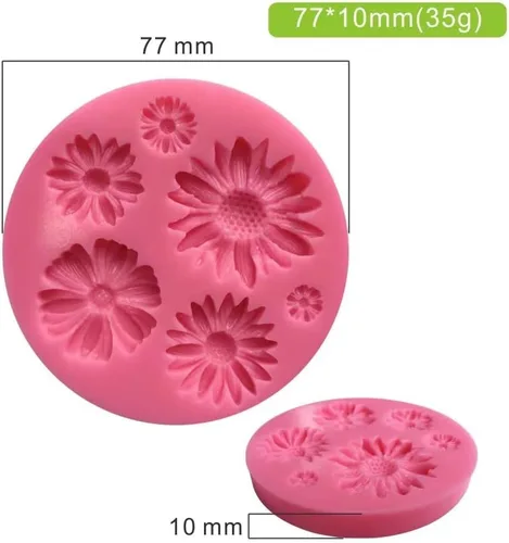 Moldes de silicona para flores, moldes de silicona para fondant, moldes de silicona de girasol, moldes para hornear galletas, moldes para fondant,