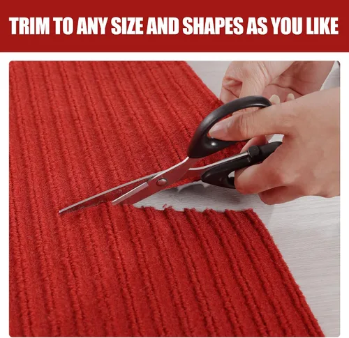 Miniatura 5 de HOMBYS Alfombra roja extra gruesa de 450 GSM para fiestas y eventos, 2.6 x 30 pies, camino de pasillo rojo para ceremonia de boda, alfombra