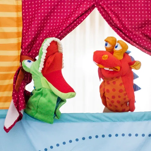 Miniatura 6 de HABA Marioneta de mano – Eat it Up Croco juguete interactivo para espectáculos de marionetas con bolsa de vientre para contar historias, actividades