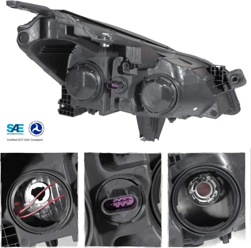 Miniatura 2 de AKKON - Compatible con Chevy Traverse 2009, 2010, 2011, 2012, faros delanteros de bisel negro, reemplazo directo