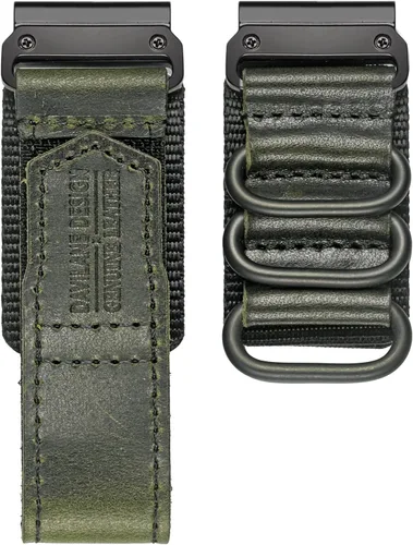 Miniatura 9 de Compatible With Garmin Watch Band, Leather Watch Band Sports Strap For Green