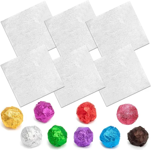 Miniatura 15 de Envolturas de caramelo de papel de aluminio – Papel de regalo de chocolate, 300 piezas, envoltorio de barra de chocolate casera, embalaje
