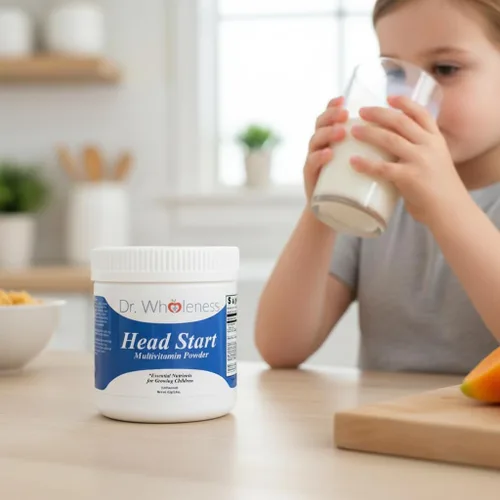 Miniatura 7 de Head Start Multivitamínico en polvo Nutrientes esenciales para niños en crecimiento, vitaminas B metiladas, fácil de mezclar, sin sabores