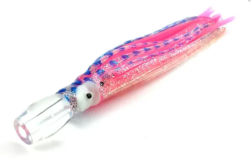 Lobo Lures Micro-Typhoon UV 5 "Mahi Tuna Ahi Señuelo Trolling Señuelo Big Game Transparente-BluedotCrystal/Glowpink