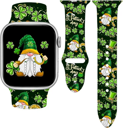 Miniatura 27 de Holidays - Correa de reloj compatible con Apple Watch de 38, 40, 41, 42, 44, 45 y 49 mm para mujeres y hombres, correa deportiva de silicona suave