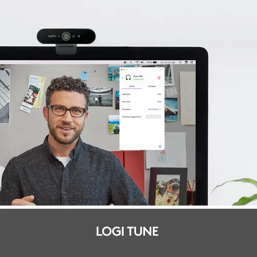 Miniatura 6 de Logitech Zone 750 Auriculares con cable para la oreja con micrófono avanzado de cancelación de ruido, USB-C simple y adaptador USB-A incluido