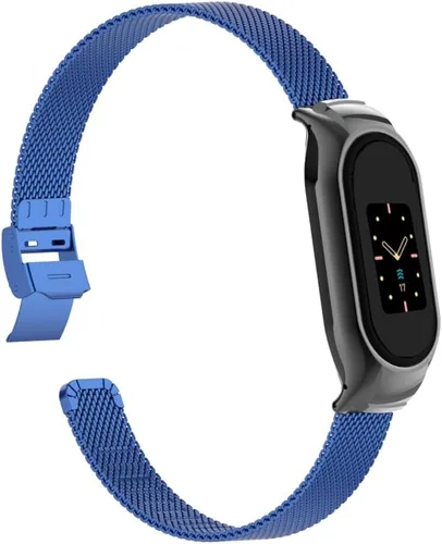 Miniatura 11 de Correa de reloj de metal compatible con Fitbit Luxe/Luxe SE de acero inoxidable con marco de bisel protector con diseño de malla de correa de muñeca
